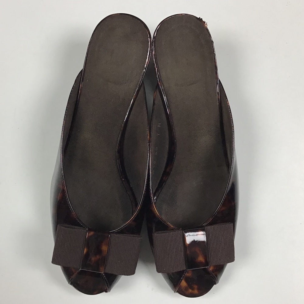 Stuart Weitzman Canndy Tortoise Patent Mule 7m - image 1